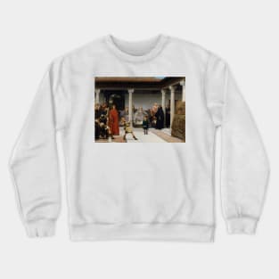 Education Of The Children Of Clovis by Lawrence Alma-Tadema Crewneck Sweatshirt